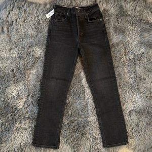 agolde riley high rise straight crop jean